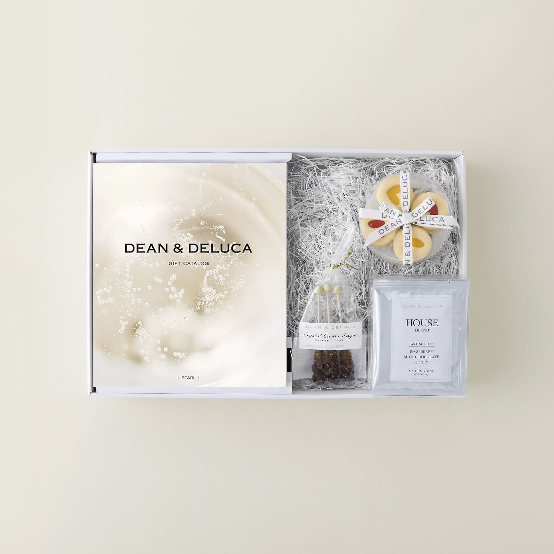 DEAN&DELUCAギフトカタログ(ブックタイプ)＜PEARL-BC(パール-BC)＞+ハートジャムサンドクッキー＆コーヒーセットH