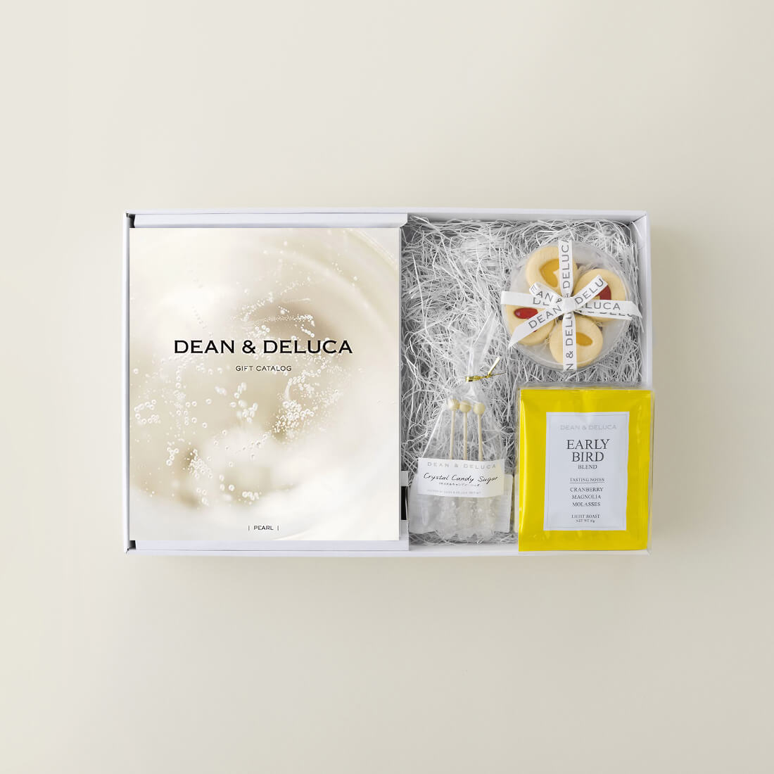 DEAN&DELUCAギフトカタログ(ブックタイプ)＜PEARL-BC(パール-BC)＞+ハートジャムサンドクッキー＆コーヒーセットE