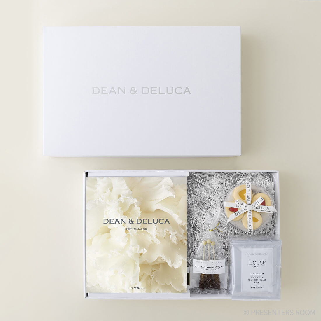 DEAN&DELUCAギフトカタログ(ブックタイプ)＜PLATINUM-BC(プラチナ-BC)＞+ハートジャムサンドクッキー＆コーヒーセットH