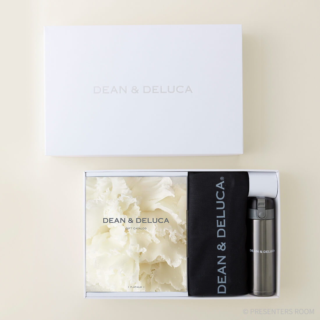 DEAN & DELUCA ギフトカタログ(ブックタイプ)＜PLATINUM-BC(プラチナ-BC)＞+トートバッグ（ブラック）・マグボトルセット