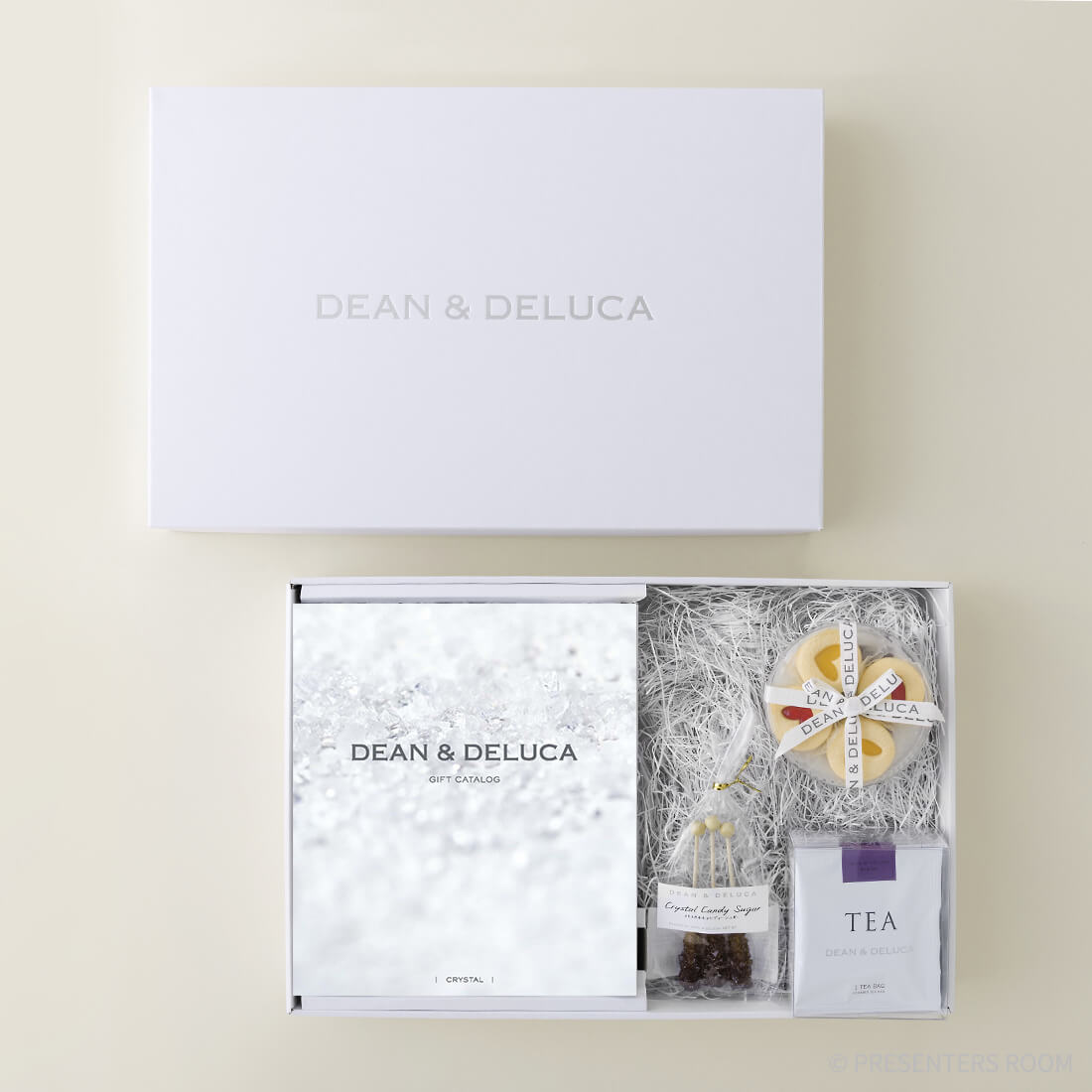 DEAN&DELUCAギフトカタログ(ブックタイプ)＜CRYSTAL-BC(クリスタル-BC)＞+ハートジャムサンドクッキー＆ティーセットC