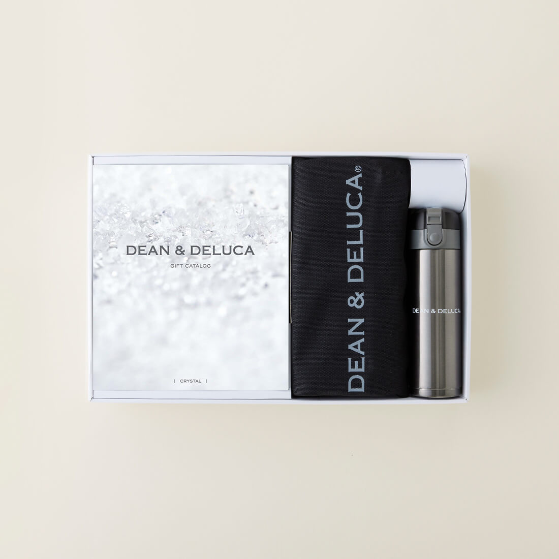 DEAN & DELUCA ギフトカタログ(ブックタイプ)＜CRYSTAL-BC(クリスタル-BC)＞+トートバッグ（ブラック）・マグボトルセット