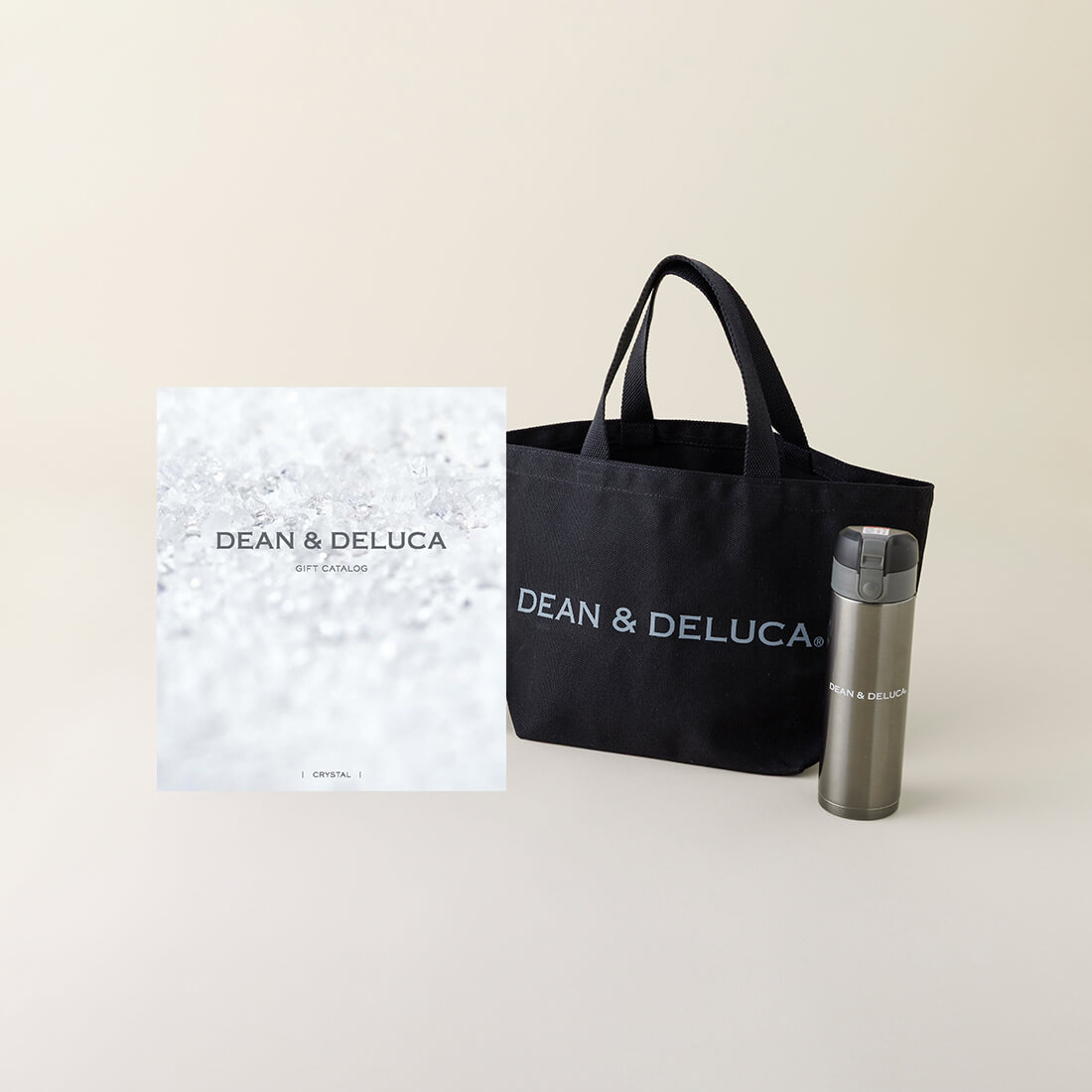 DEAN & DELUCA ギフトカタログ(ブックタイプ)＜CRYSTAL-BC(クリスタル-BC)＞+トートバッグ（ブラック）・マグボトルセット