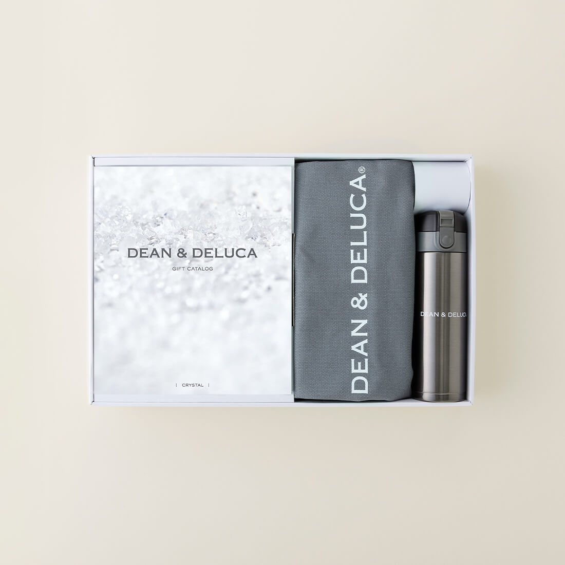 DEAN & DELUCA ギフトカタログ(ブックタイプ)＜CRYSTAL-BC(クリスタル-BC)＞+トートバッグ（グレー）・マグボトルセット