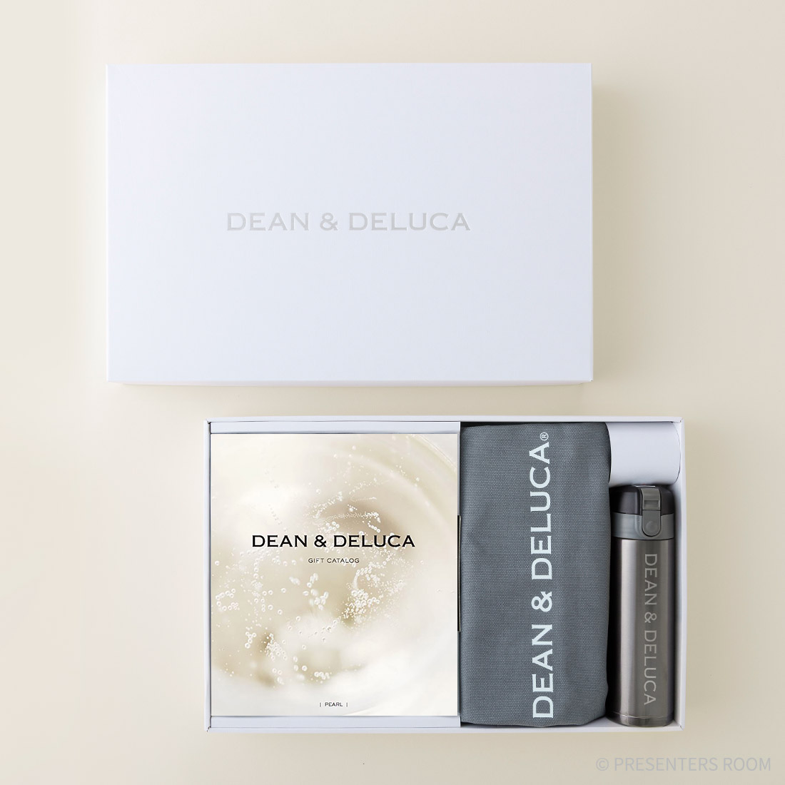 DEAN & DELUCA ギフトカタログ(ブックタイプ)＜PEARL-BC(パール-BC)＞+トートバッグ（グレー）・マグボトルセット