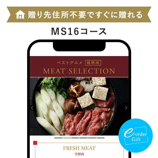 ベストグルメ～銘柄肉～ MEAT SELECTION e-order gift メール（SNS）タイプ ＜MS16＞