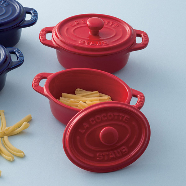STAUB セラミックオーバルココットペア 11cm チェリーのギフト通販