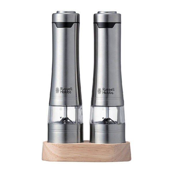 Russell Hobbs / 電動ミル ソルト＆ペッパー ウッドスタンドセット