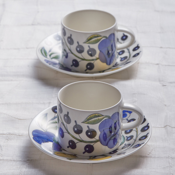 ARABIA パラティッシ ティーカップ&ソーサー（カラー）ペアセットの