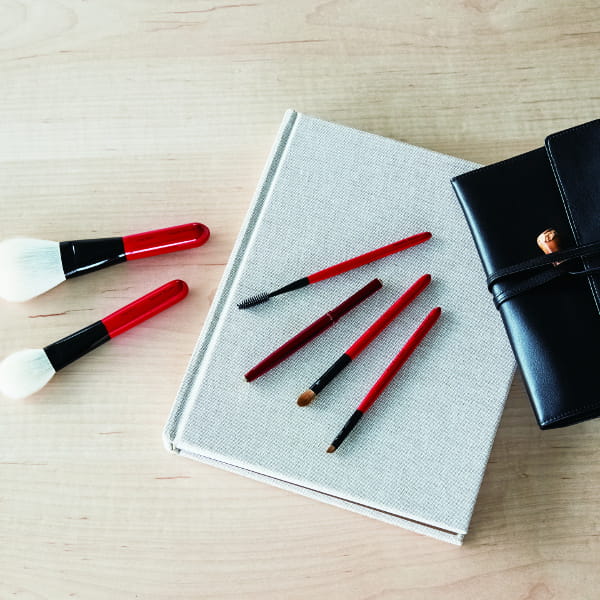 Takeda Brush / 熊野化粧筆 基本ブラシセット 椿 ケース付
