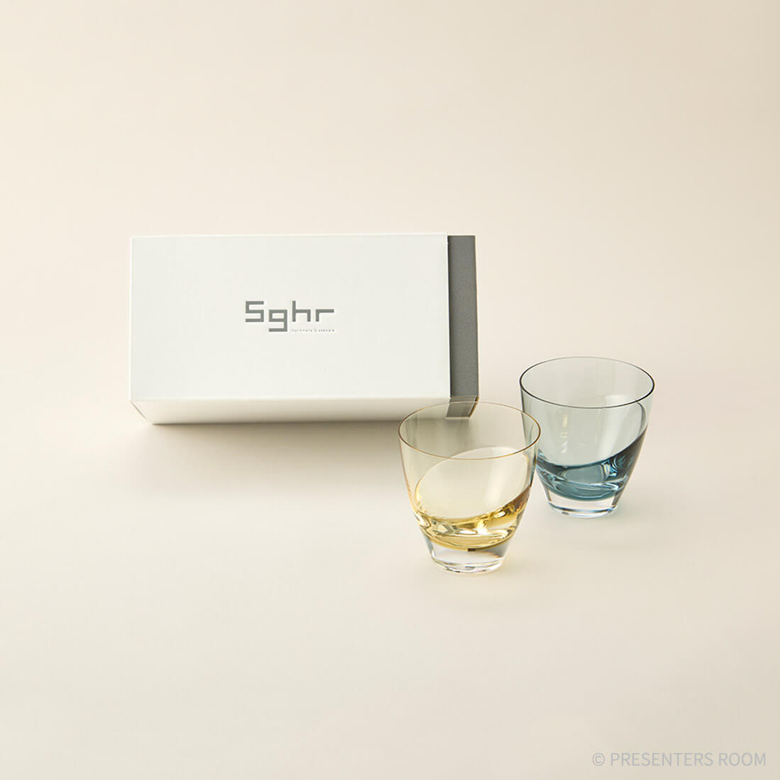 Sghr スガハラ / カスケード オールドグラス ペア(インディゴ／タン) 