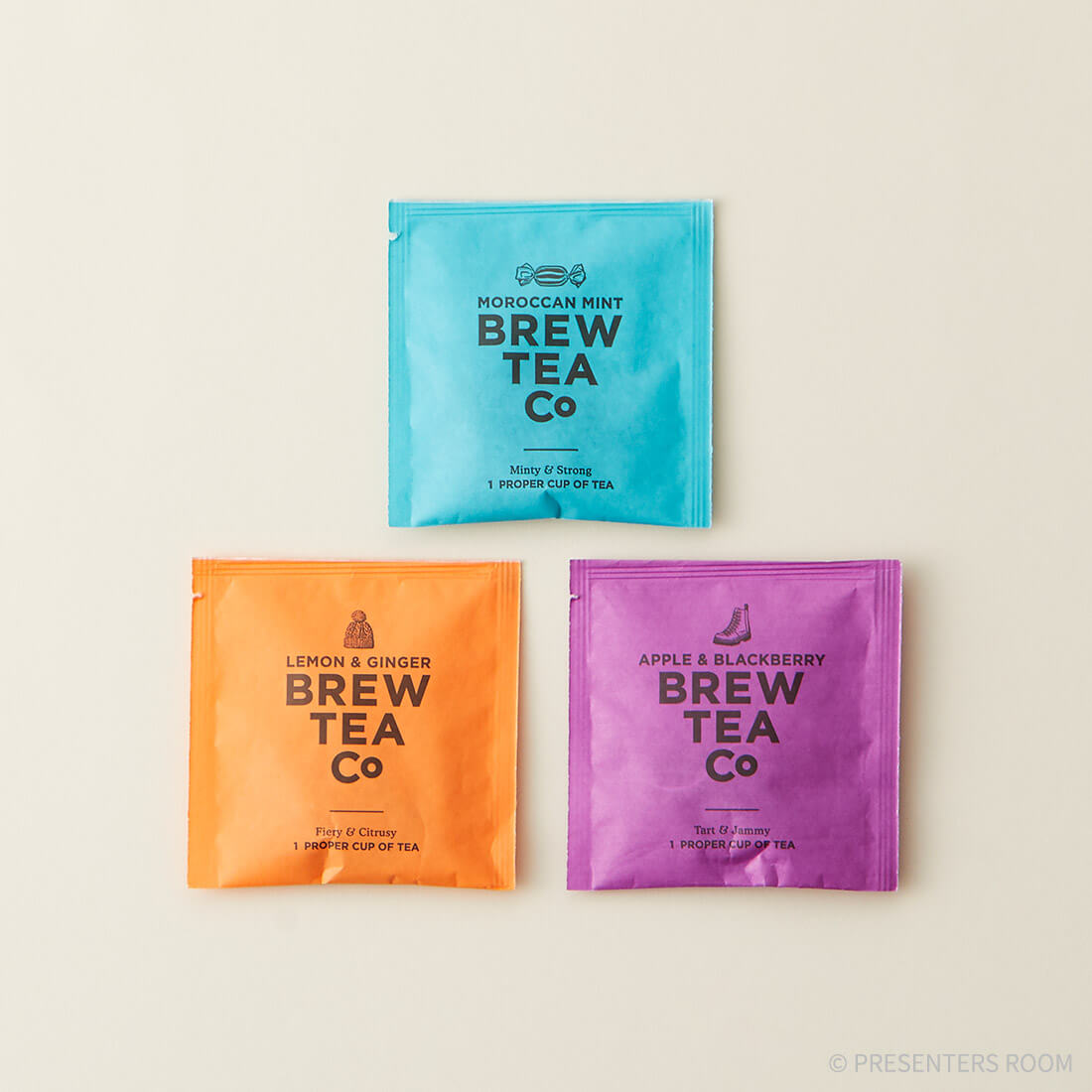 Brew Tea Co. /  TEA BAGS ティー 3コセット(レモン＆ジンジャー、モロッカンミント、アップル＆ブラックベリー)