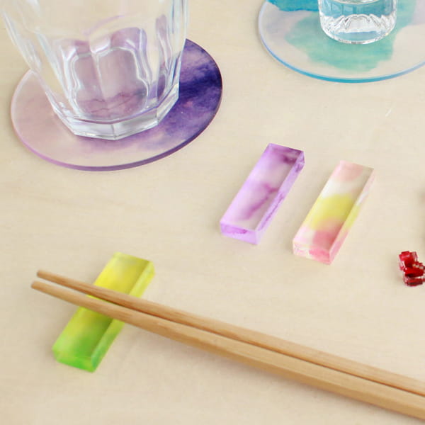 toumei / あわいろ coaster 木箱入り4枚セット