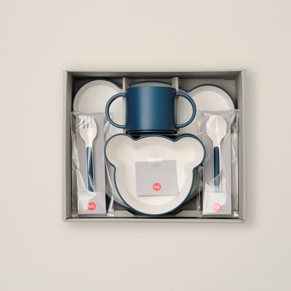 tak / キッズディッシュ ギフトボックス カトラリー ベア（ネイビー）