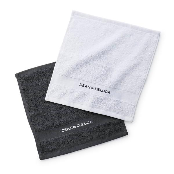 DEAN & DELUCA ハンドタオル（ホワイト・チャコールグレー）