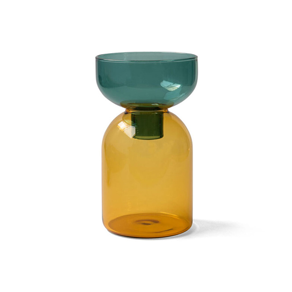 amabro / TWO TONE VASE Circle(Green×Yellow)