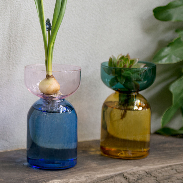 amabro / TWO TONE VASE Circle(Green×Yellow)
