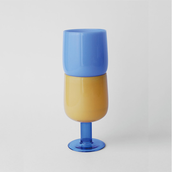 amabro / TWO TONE WINE GLASS ペア(Yellow×Blue / Blue×Pink)