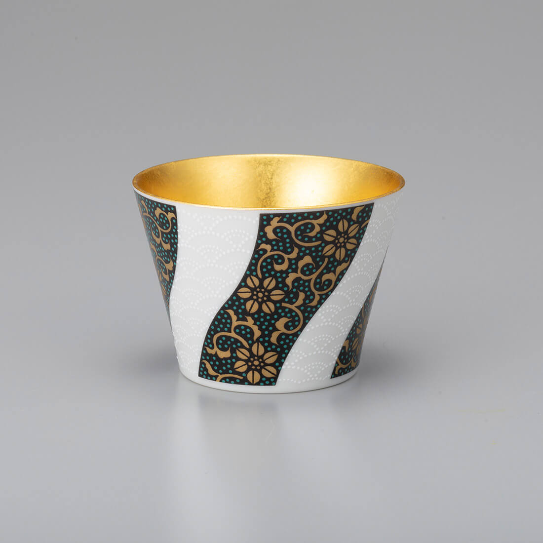箔一 / 九谷焼 青粒フリーカップ 