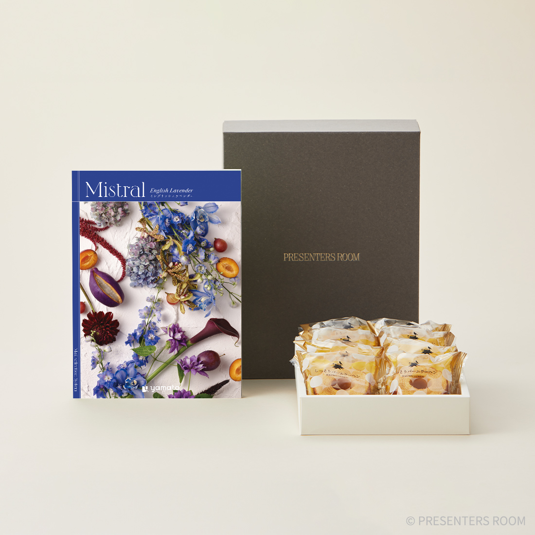 選べるギフト Mistral(ミストラル) ＜English Lavender(イングリッシュラベンダー)＞＋森の庭 / しっとりバームクーヘン